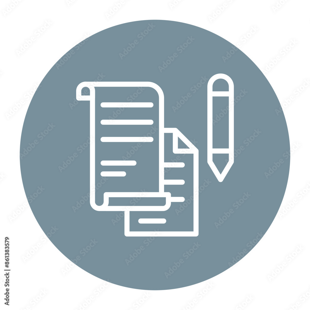 Writing Samples icon vector image. Can be used for Curriculum Vitae.