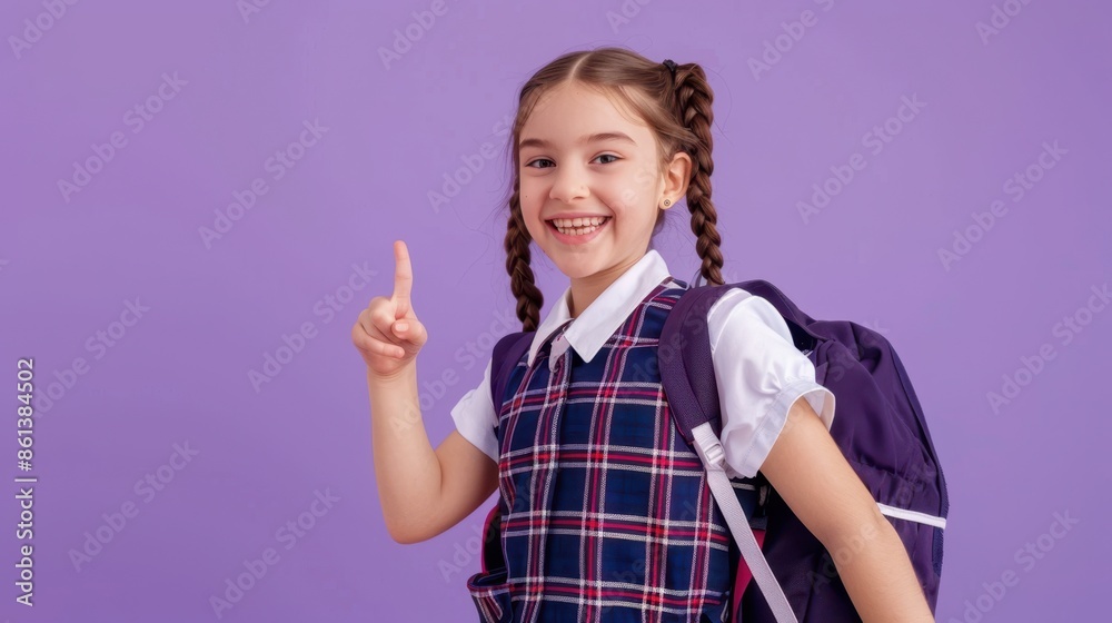 The cheerful schoolgirl The cheerful schoolgirl
