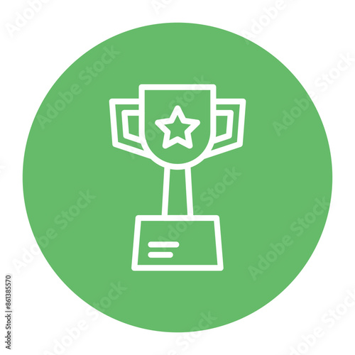 Trophy icon vector image. Can be used for Job Fair.