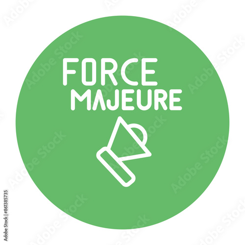 Force Majeure icon vector image. Can be used for Business Risks.