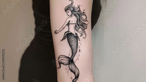 beautiful mermaid tattoo generated by AI


