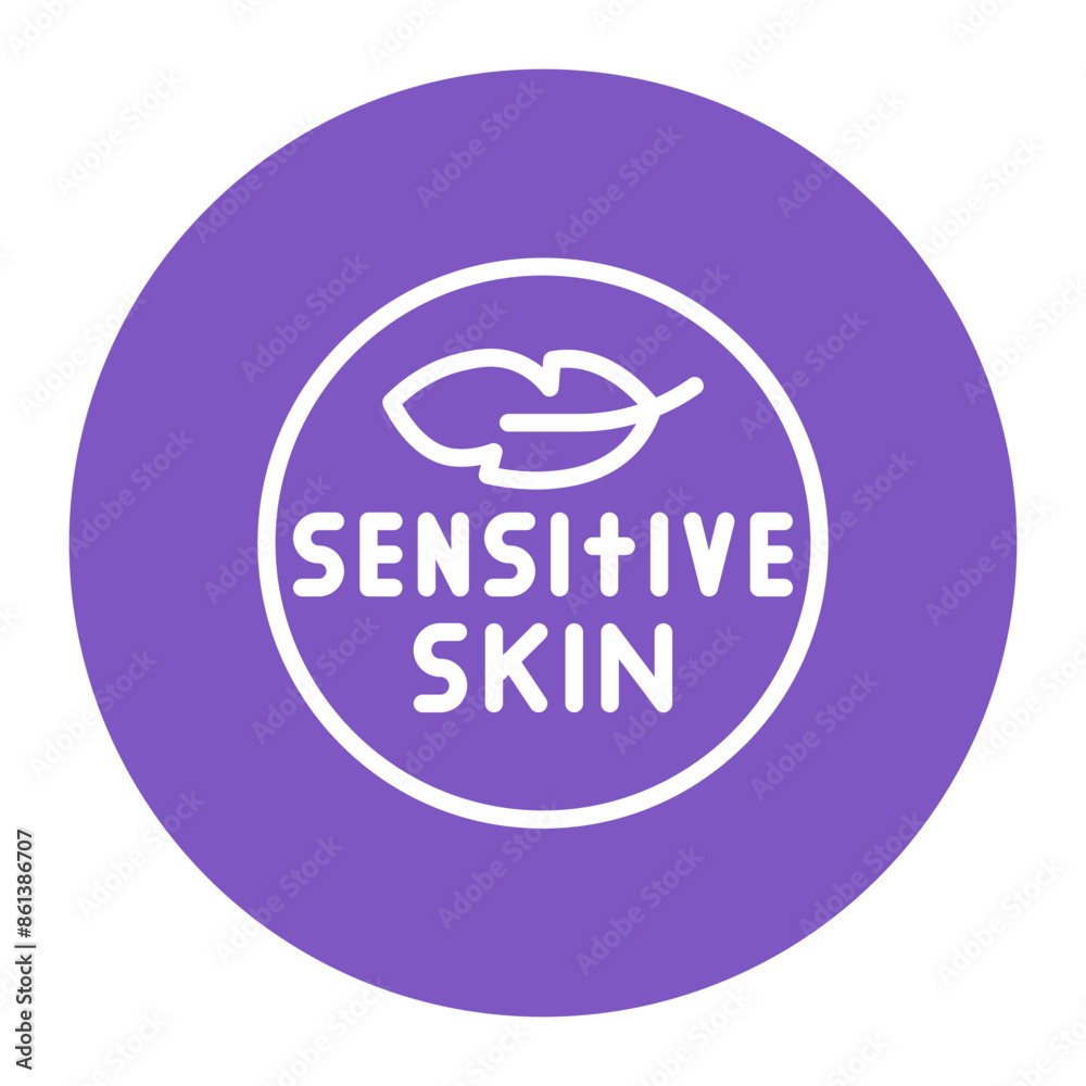 Sensitive Skin icon vector image. Can be used for Sun Protection. Sensitive Skin icon vector image. Can be used for Sun Protection.