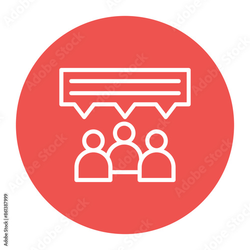 Discussion icon vector image. Can be used for Business Meeting.