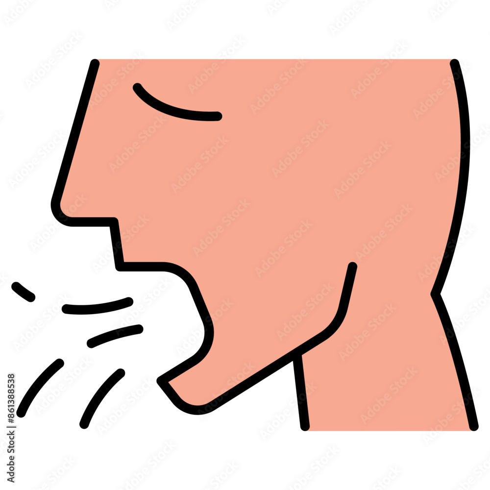 Fototapeta premium Cough icon