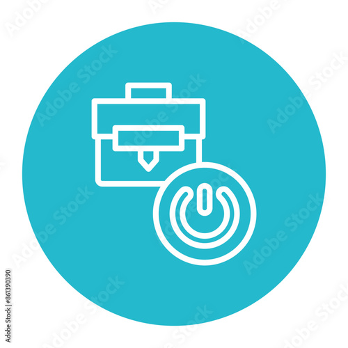 Shutdown icon vector image. Can be used for Business Disruption.