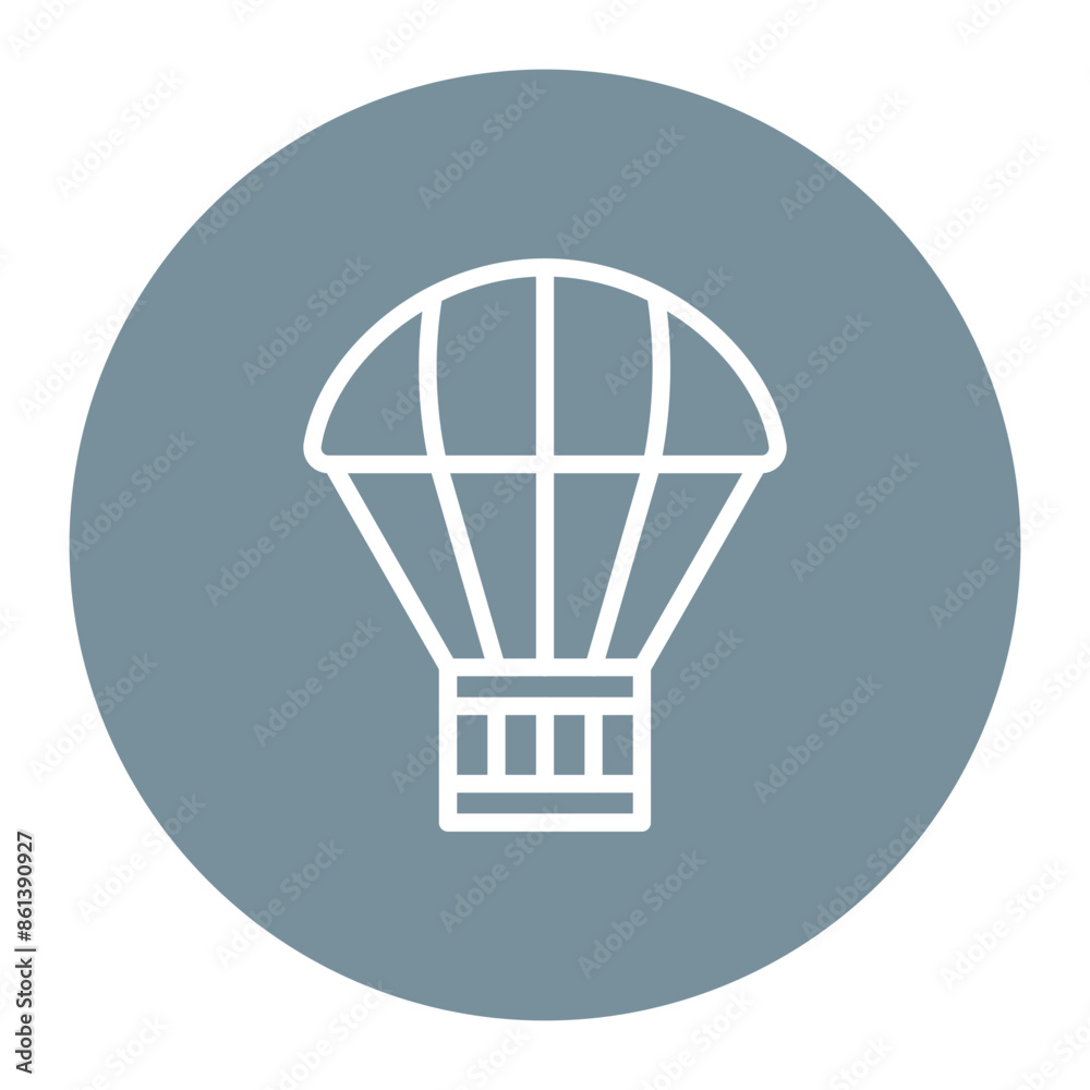 Parachute icon vector image. Can be used for Airplane. Parachute icon vector image. Can be used for Airplane.