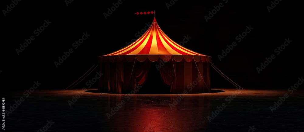Nighttime circus tent with copy space image. Nighttime circus tent with copy space image.