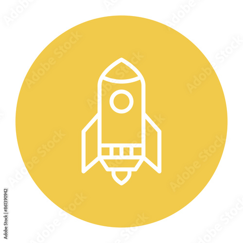 Rocket icon vector image. Can be used for Airplane.
