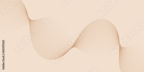 Abstract background with lines and grid. Medium banner size. Element for design. Vector background for brochure, booklet, flyer, poster. Beige color. Summer. Coffee, cafe