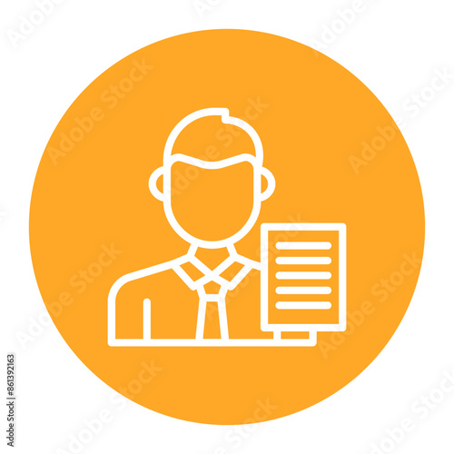 Hiring Manager icon vector image. Can be used for Hiring Process.