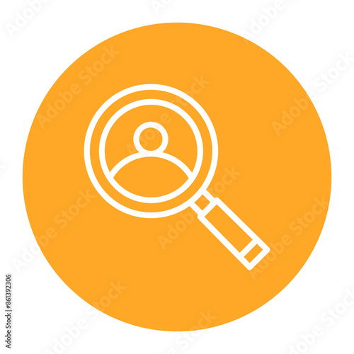 Recruiter icon vector image. Can be used for Hiring Process.