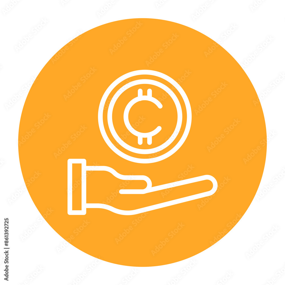 Cryptocurrency icon vector image. Can be used for Digital Disruption. Cryptocurrency icon vector image. Can be used for Digital Disruption.