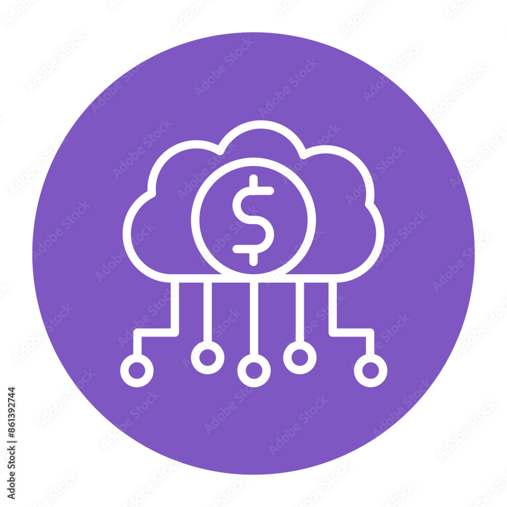 Digital Currency icon vector image. Can be used for Digital Disruption.