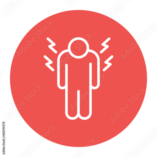 Pain icon vector image. Can be used for Skin Burns.