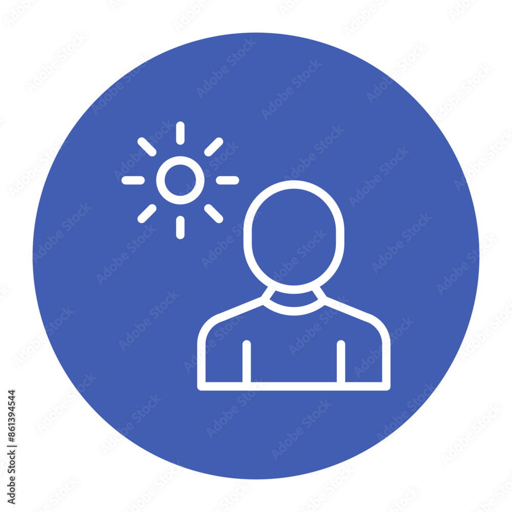 Sun Exposure icon vector image. Can be used for Skin Burns. Sun Exposure icon vector image. Can be used for Skin Burns.
