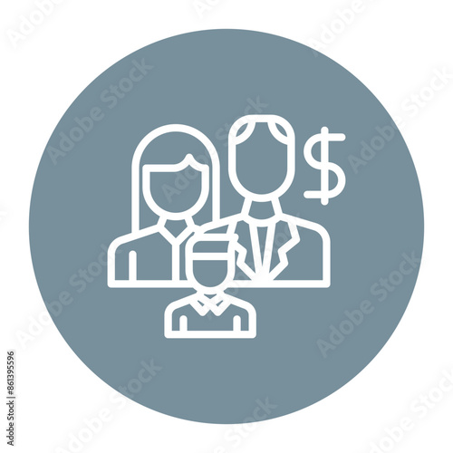 Family Wealth icon vector image. Can be used for Inheritance.
