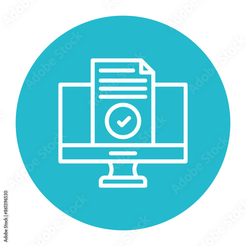 Compliance Monitor icon vector image. Can be used for Compilance and Regulation.