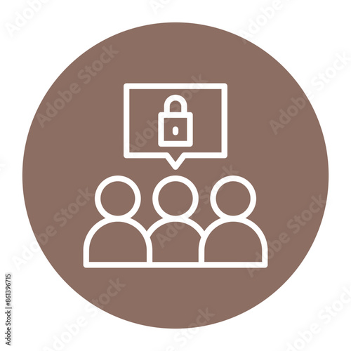 Confidentiality icon vector image. Can be used for Compilance and Regulation.