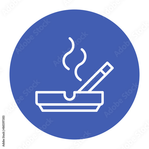 Ashtray icon vector image. Can be used for Smoking.