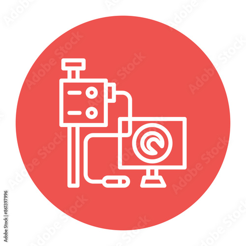 Colonoscopy icon vector image. Can be used for Medical Tests.