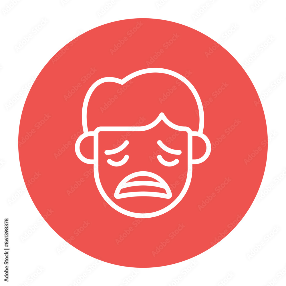 Disappointed icon vector image. Can be used for Human Emotions. Disappointed icon vector image. Can be used for Human Emotions.