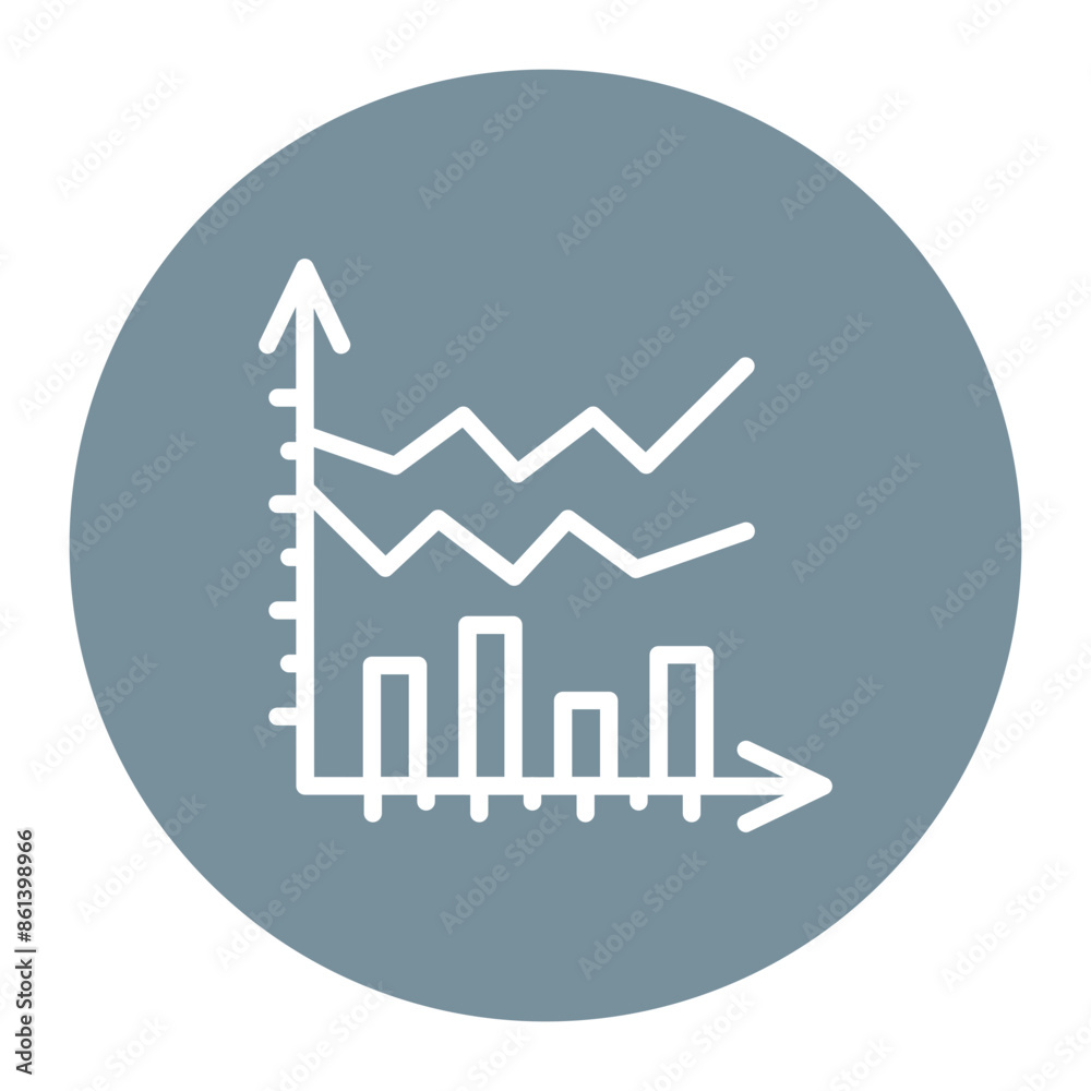 Line Chart icon vector image. Can be used for Data Science. Line Chart icon vector image. Can be used for Data Science.