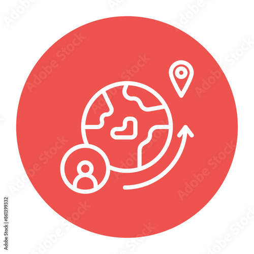 Migration icon vector image. Can be used for Data Science.