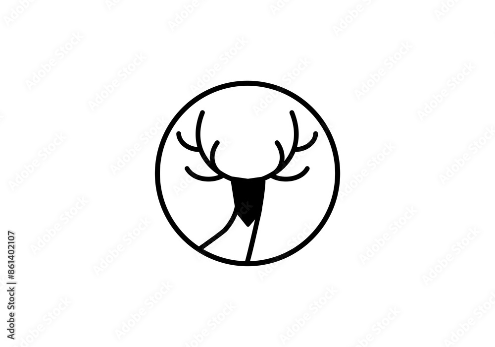 deer head logo template icon vector illustration deer head logo template icon vector illustration