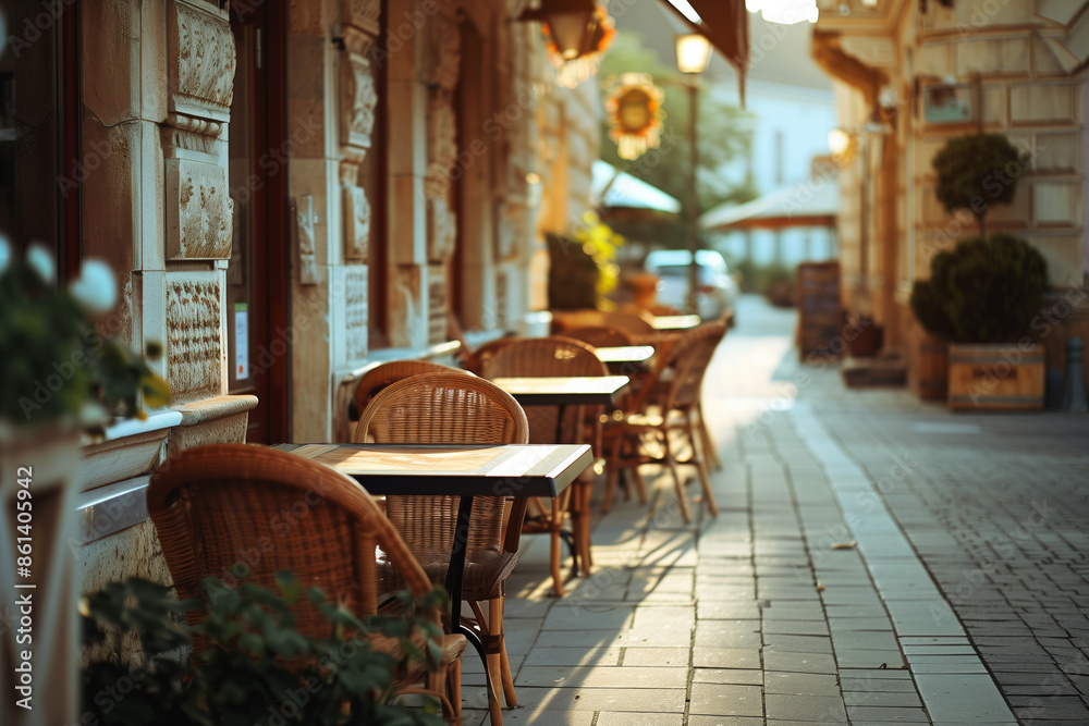 City street restaurant cafe travel table sidewalk chair terrace building City street restaurant cafe travel table sidewalk chair terrace building