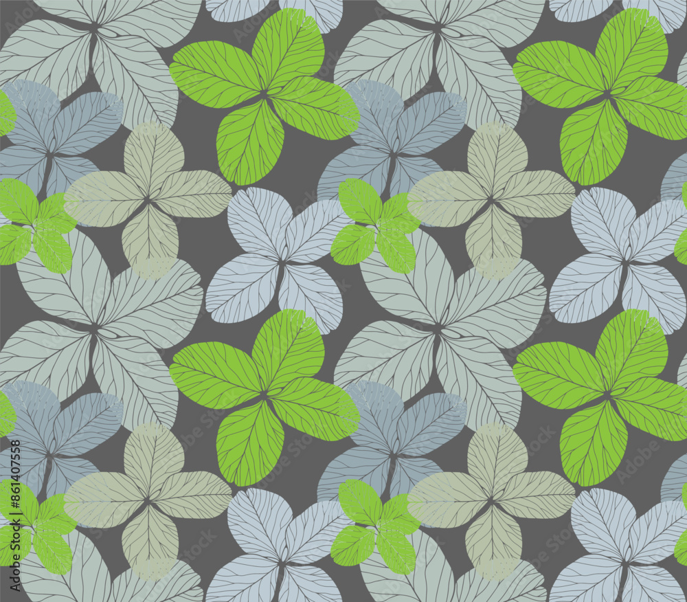 Botanical vector seamless pattern with clover. Botanical vector seamless pattern with clover.