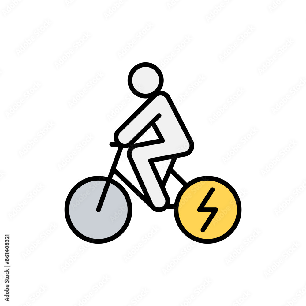 Obraz premium Electric bike; e-bike icon