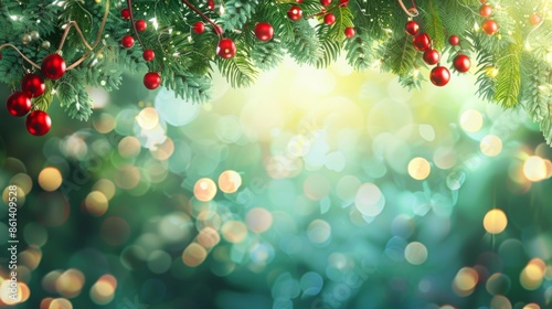 Christmas lights garlands background illustration generated by ai