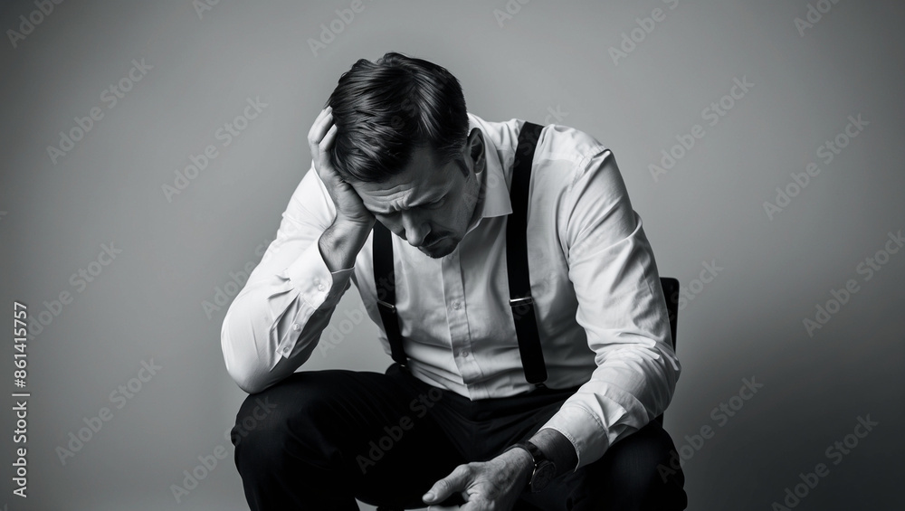 stressed and depressed man stressed and depressed man