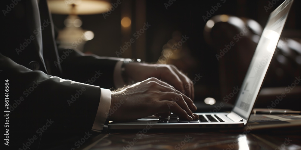 Businessman working on a laptop Businessman working on a laptop