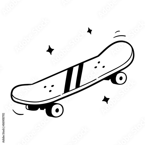 skateboard icon illustration