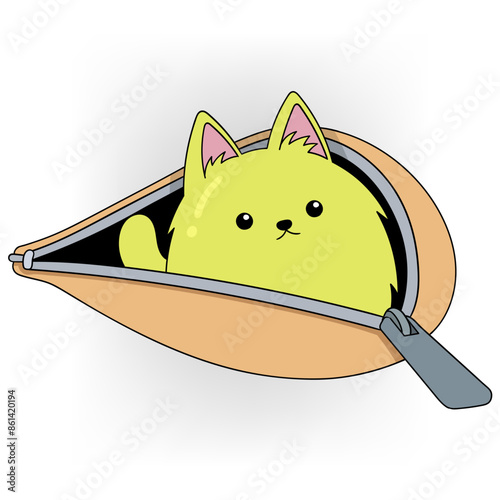 Adorable Cat Peeking from Pocket