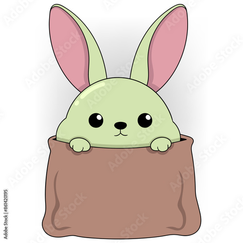 Adorable Bunny Peeking from Pocket