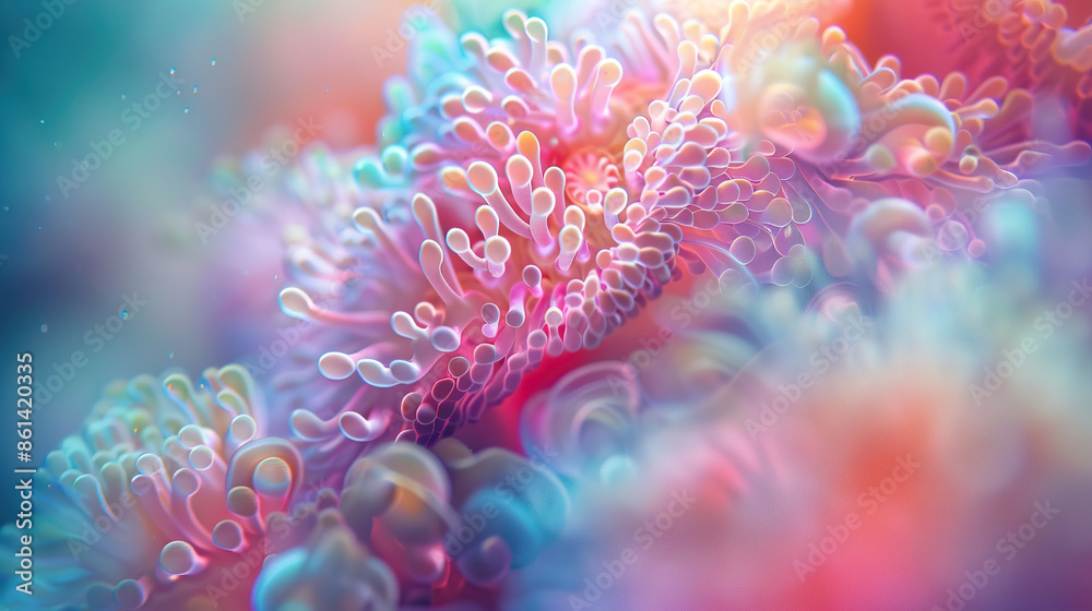 Vibrant Underwater Anemones Vibrant Underwater Anemones