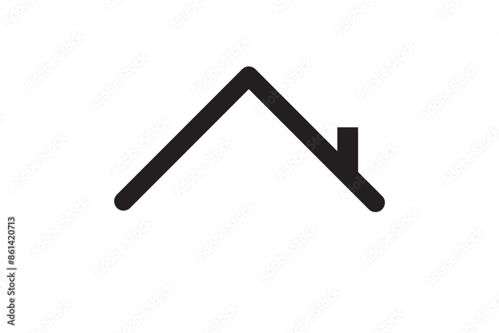 House roof simple icon vector. Flat design House roof simple icon vector. Flat design