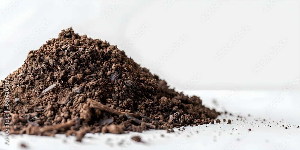 Heap of dirt on white background. Concept Heap of dirt, White background Heap of dirt on white background. Concept Heap of dirt, White background