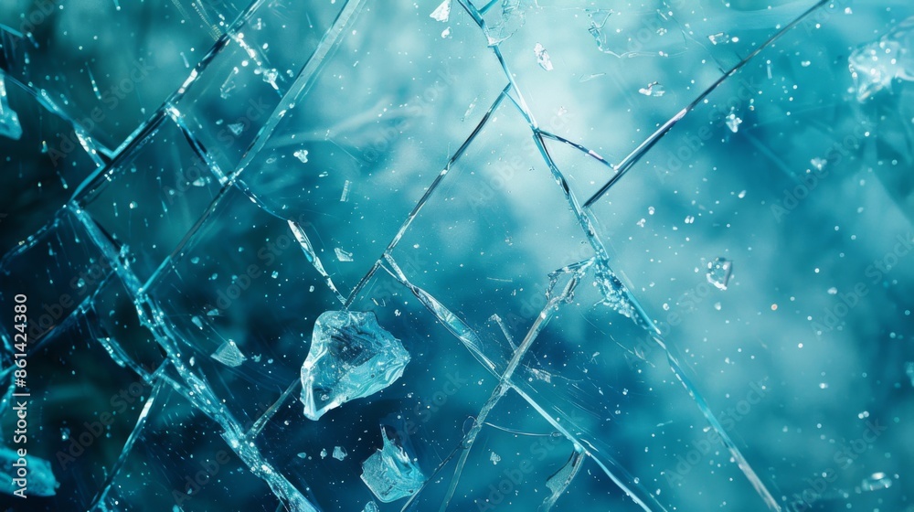 Broken glass background illustration generated by ai Broken glass background illustration generated by ai