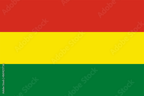 Bolivia flag in official colors and proportion correctly vector