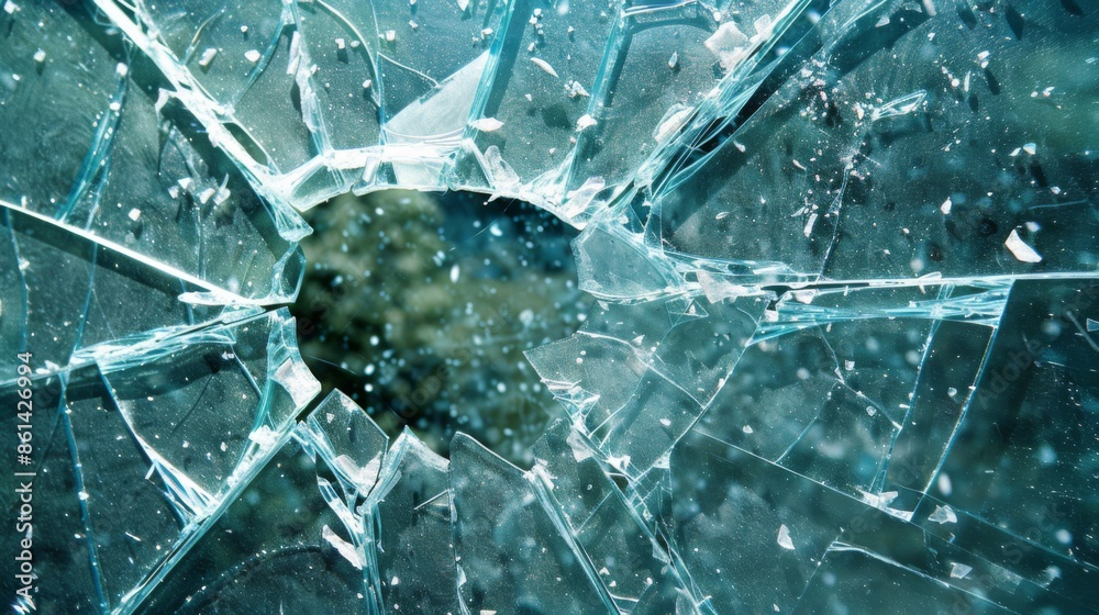 Broken glass background illustration generated by ai Broken glass background illustration generated by ai