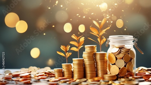 kredit keuangan, investasi atau konsep keuangan penggalangan dana, uang untuk memulai startup proyek bisnis photo