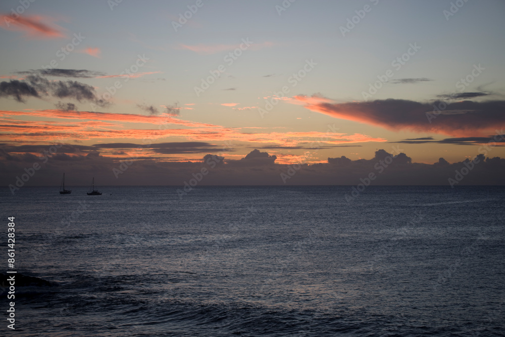 Naklejka premium Easter Island landscape on a sunny autumn day
