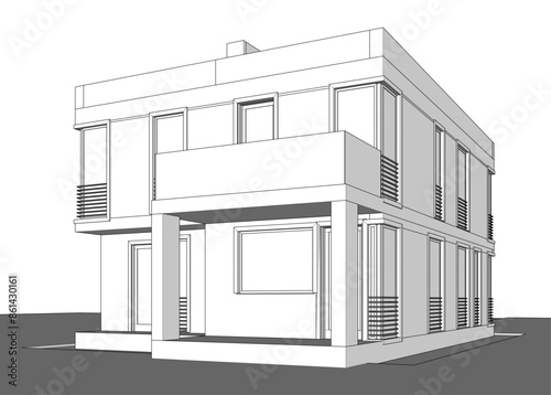 3d render of a house