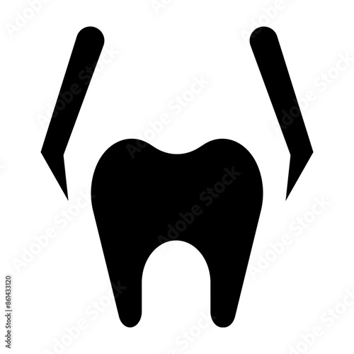 Removal tongs glyph icon