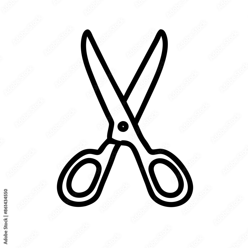 Back to School Icon with Scissors