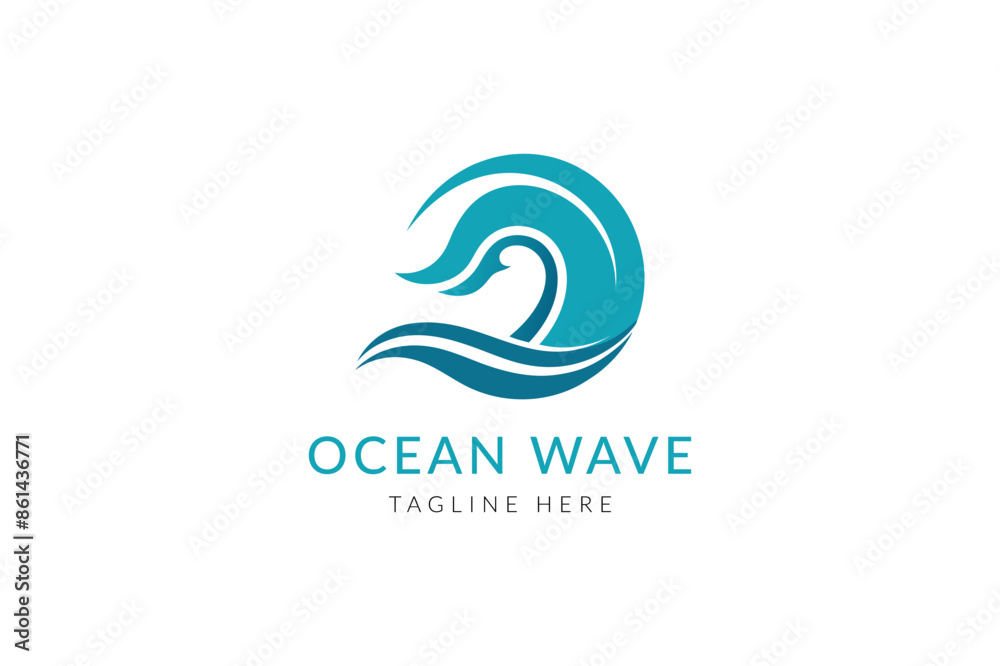Abstract ocean wave modern logo Abstract ocean wave modern logo