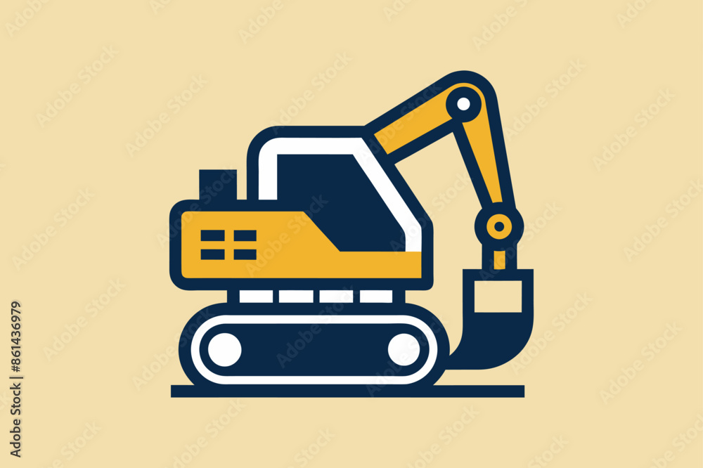 Excavator vector art illustration design Excavator vector art illustration design